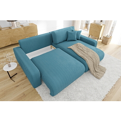 Canapea de colt Inspira Furniture Sara SF Right Lincoln 75 (Turquoise) Thumb