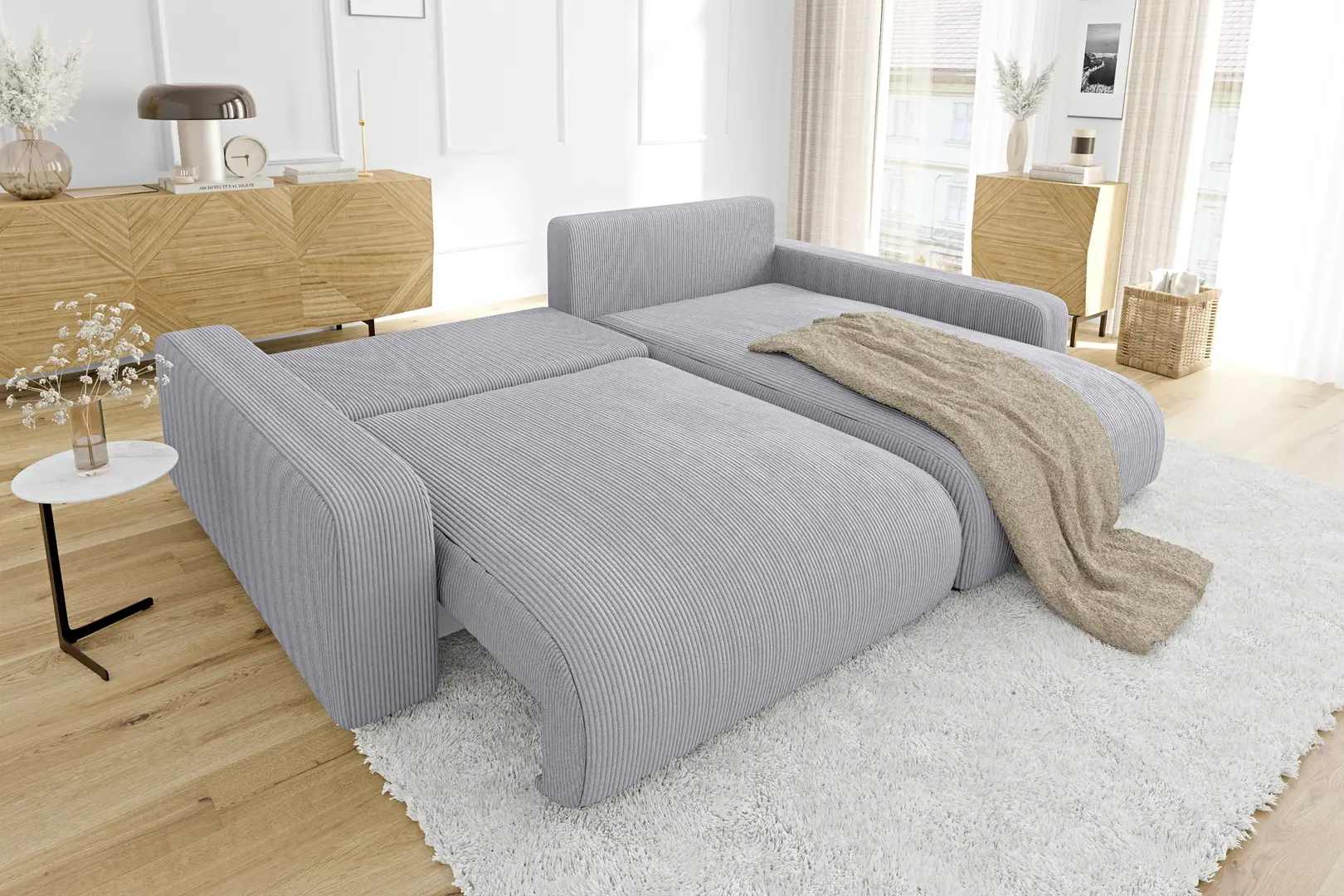 Диван угловой Inspira Furniture Sara SF Right Lincoln 86 (Grey)