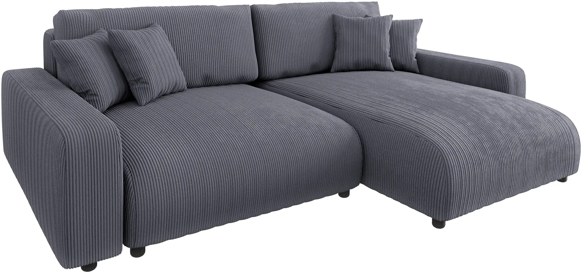 Canapea de colt Inspira Furniture Sara SF Right  Lincoln 90 (Dark Grey)
