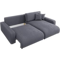 Canapea de colt Inspira Furniture Sara SF Right  Lincoln 90 (Dark Grey) Thumb