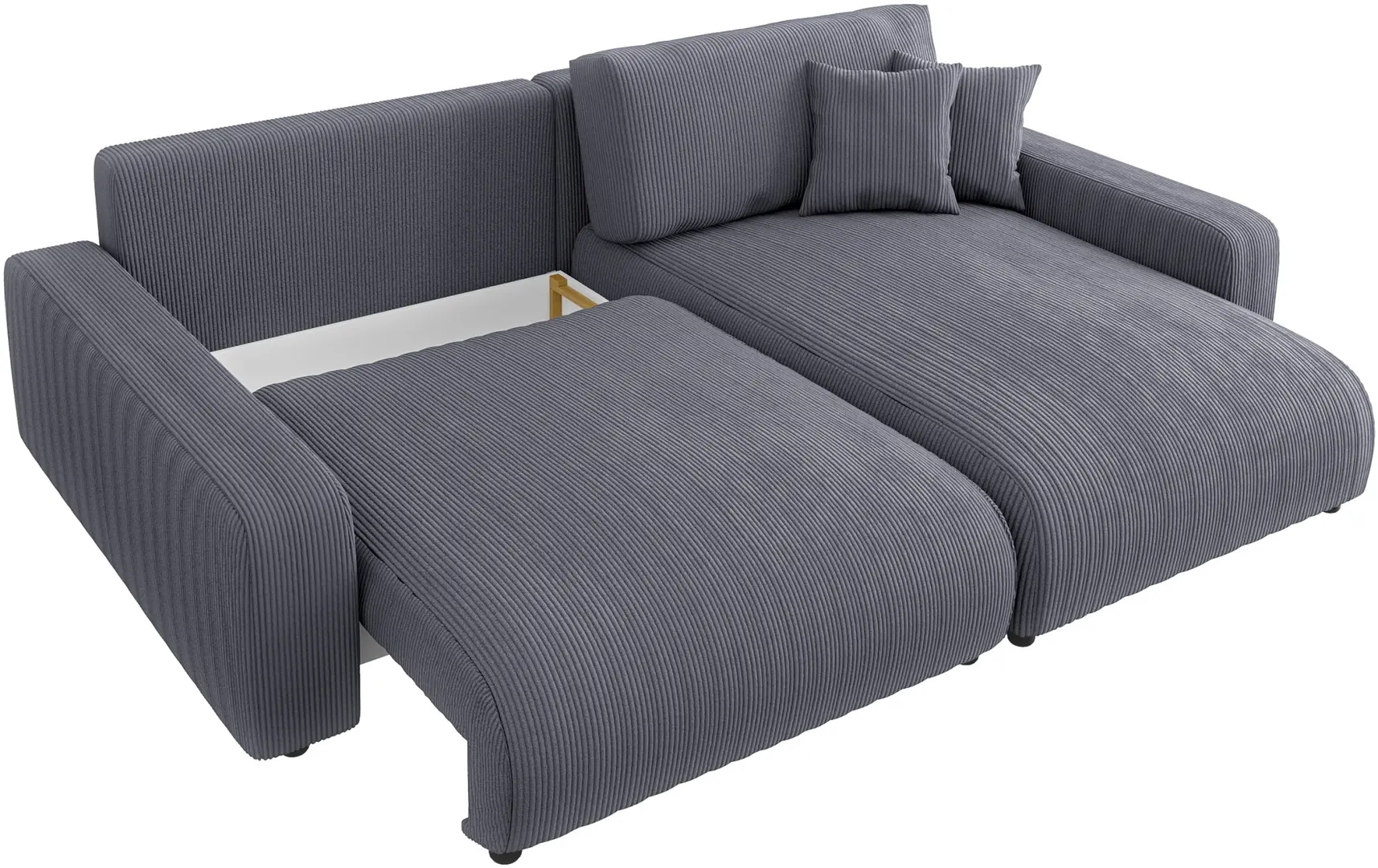 Canapea de colt Inspira Furniture Sara SF Right  Lincoln 90 (Dark Grey)