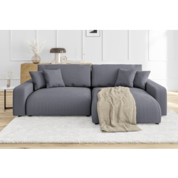 Canapea de colt Inspira Furniture Sara SF Right  Lincoln 90 (Dark Grey)
