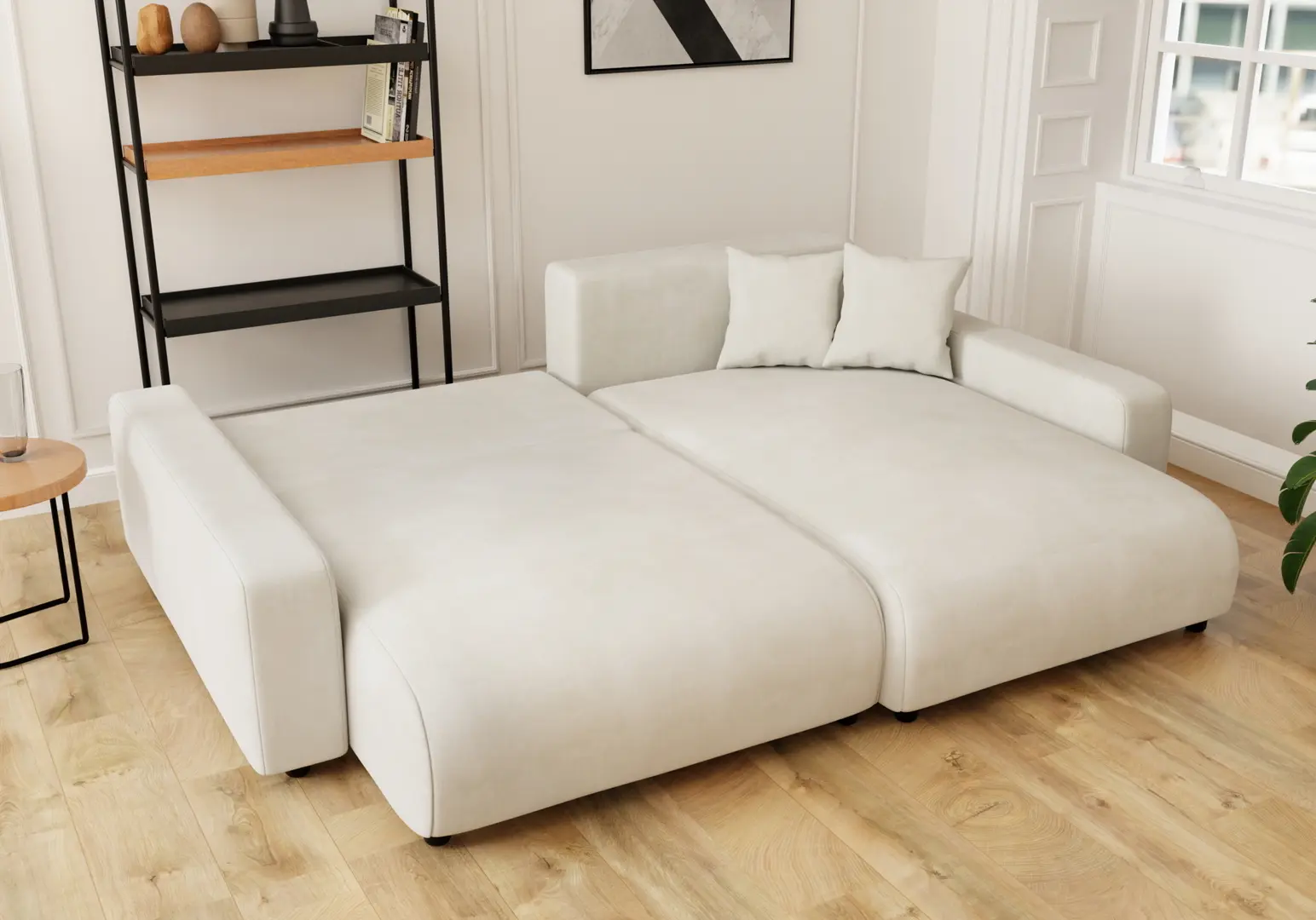 Canapea de colt Inspira Furniture Sara SF Right  Pretty 05 (Cream)