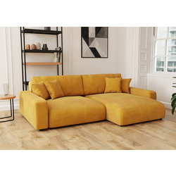 Canapea de colt Inspira Furniture Sara SF Right Pretty 10 (Yellow)