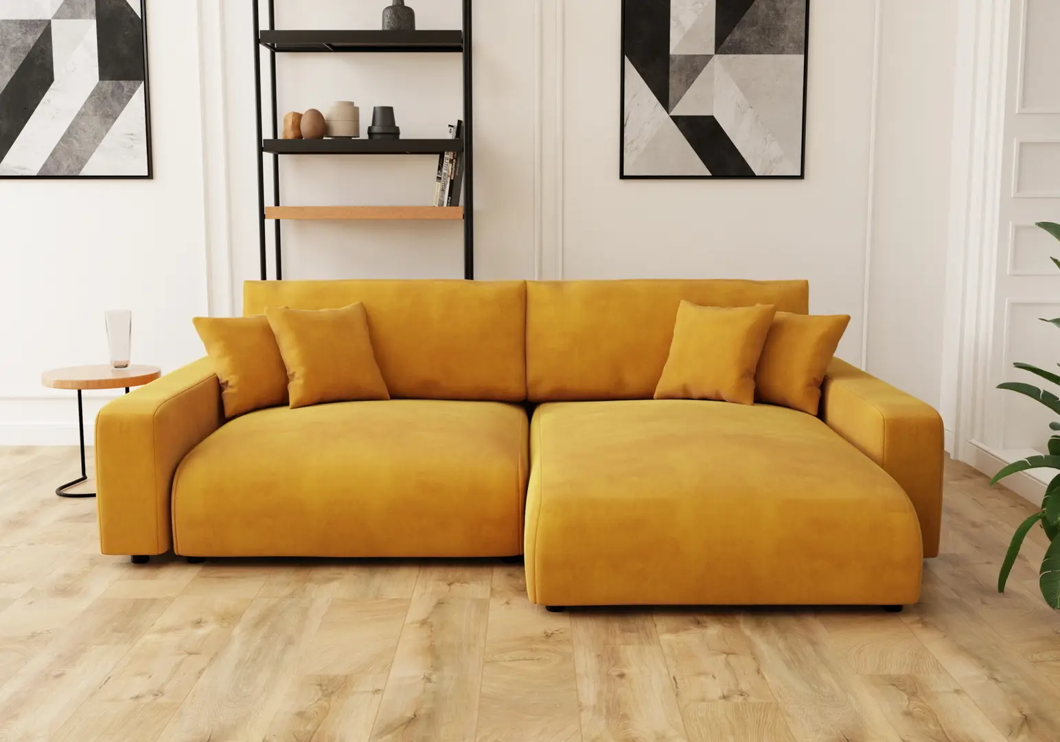 Диван угловой Inspira Furniture Sara SF Right Pretty 10 (Yellow)