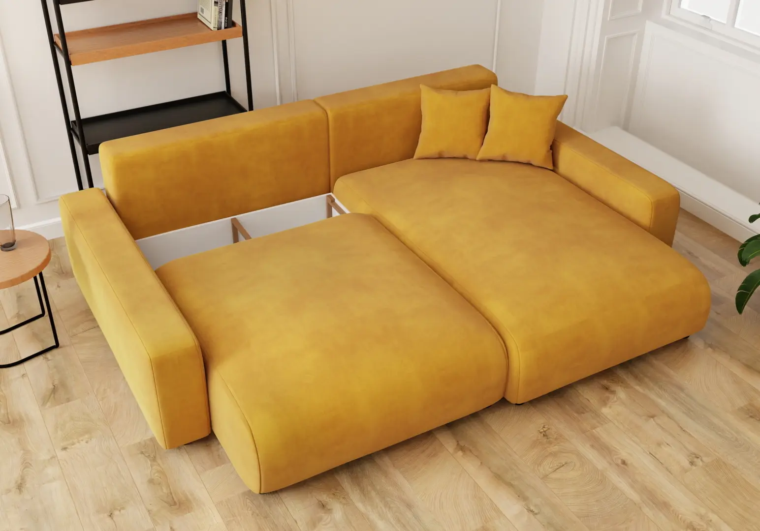 Диван угловой Inspira Furniture Sara SF Right Pretty 10 (Yellow)