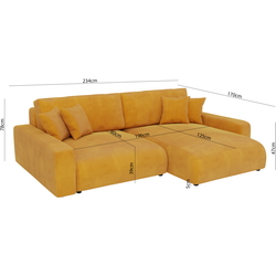 Диван угловой Inspira Furniture Sara SF Right Pretty 10 (Yellow) Thumb