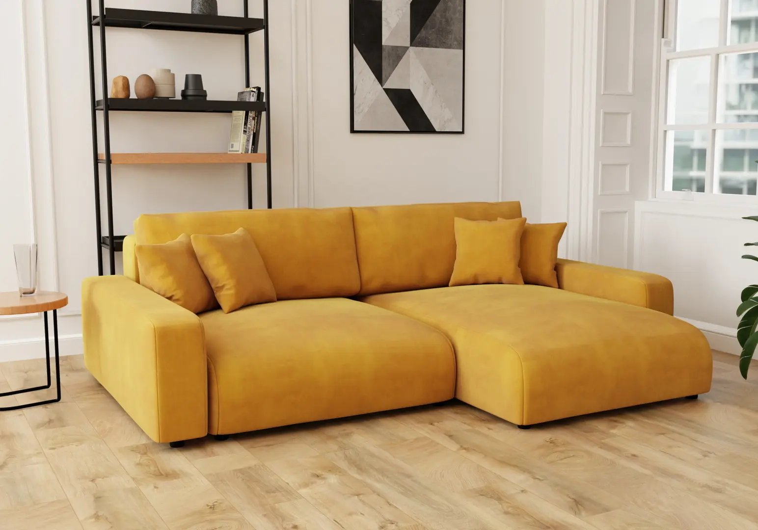 Диван угловой Inspira Furniture Sara SF Right Pretty 10 (Yellow)