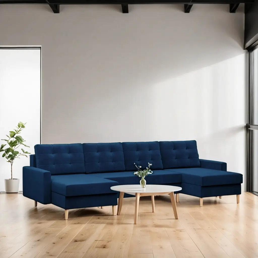Canapea in forma de U Magnifico Meble Blank U Bonel Kronos 09 (Navy)