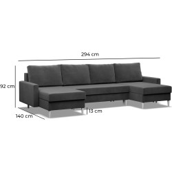 Canapea in forma de U Magnifico Meble Blank U Bonel Kronos 15 (Light Grey) Thumb