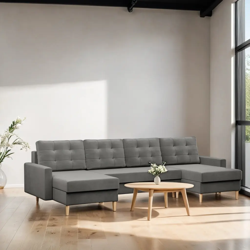 Canapea in forma de U Magnifico Meble Blank U Bonel Kronos 15 (Light Grey)