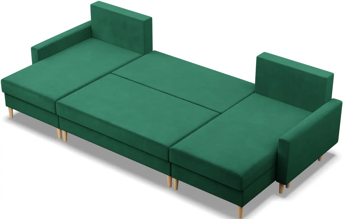 Диван П-образный Magnifico Meble Blank U Bonel Kronos 19 (Bottle Green)
