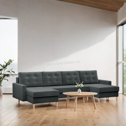 Canapea in forma de U Magnifico Meble Blank U Bonel Kronos 34 (Dark Grey)