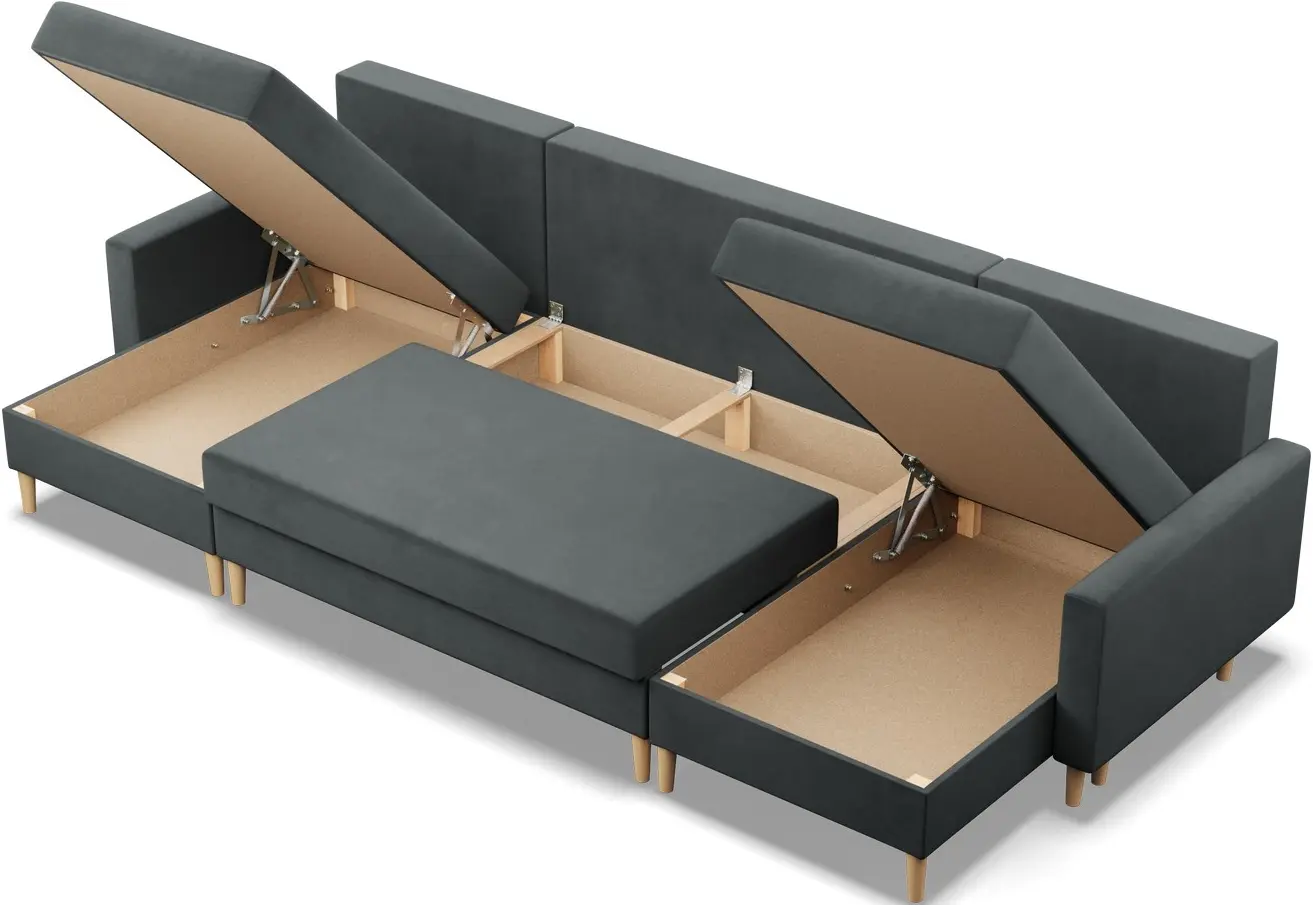 Canapea in forma de U Magnifico Meble Blank U Bonel Kronos 34 (Dark Grey)