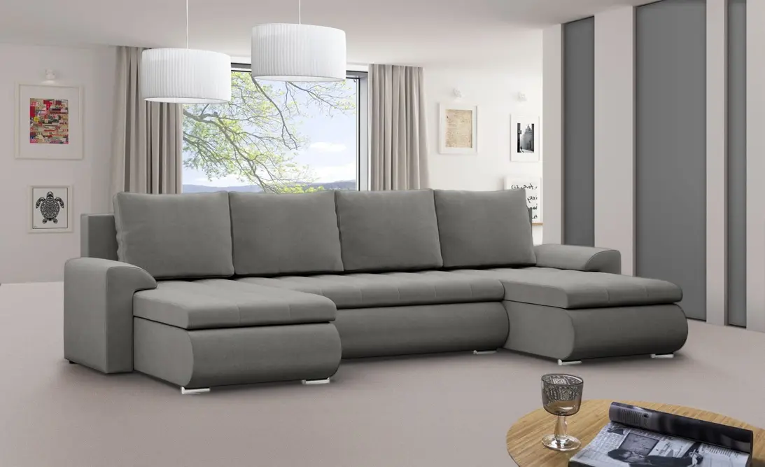 Canapea in forma de U Magnifico Meble Foresta ULL Kronos 15 (Light Grey)