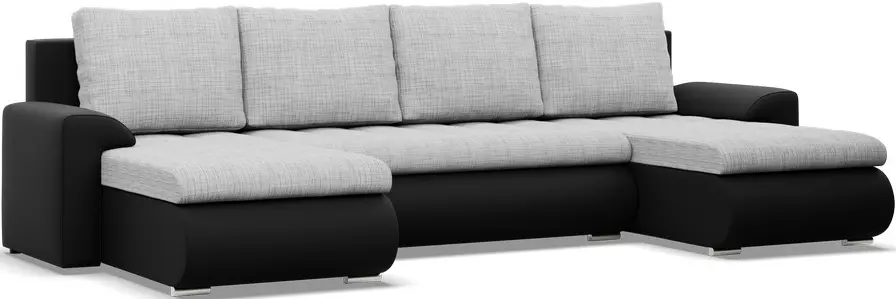 Canapea in forma de U Magnifico Meble Foresta ULL Lawa 09/Real 11 (Light Grey/Black)