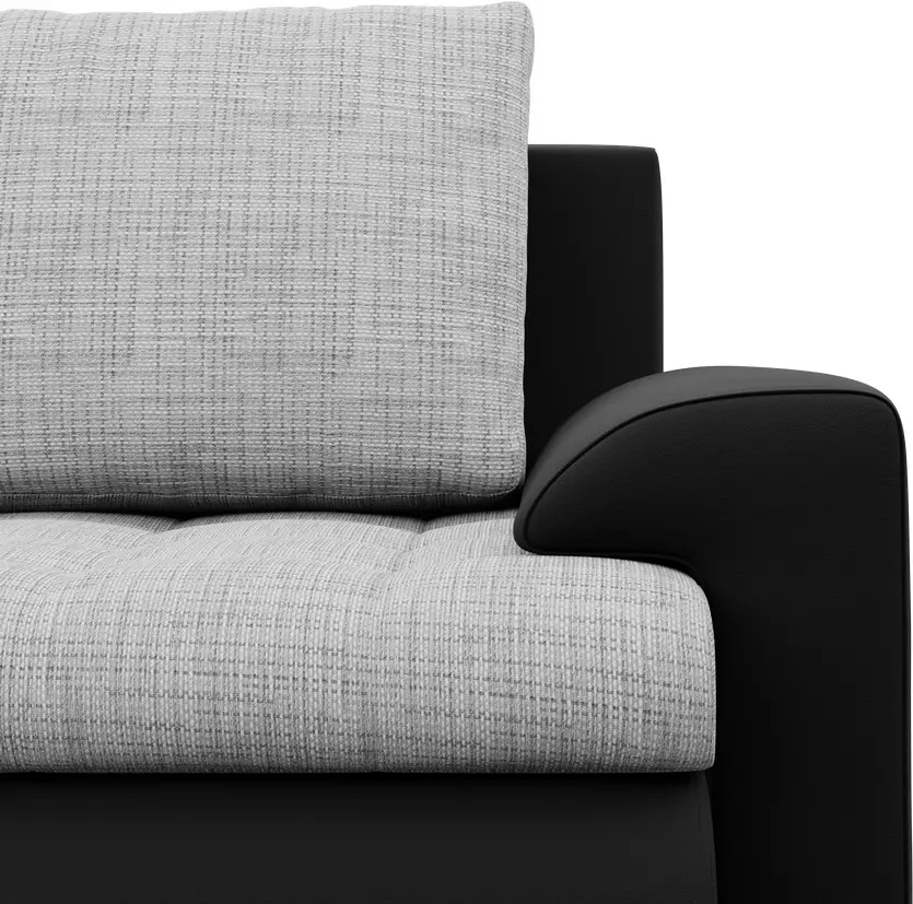 Canapea in forma de U Magnifico Meble Foresta ULL Lawa 09/Real 11 (Light Grey/Black)