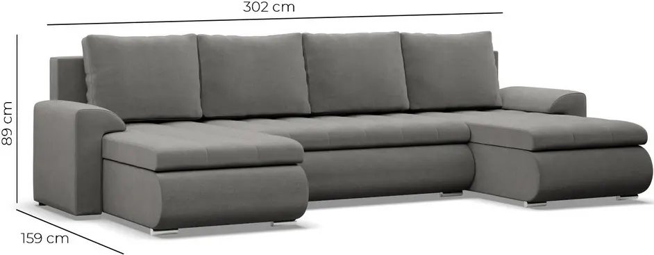 Canapea in forma de U Magnifico Meble Foresta ULL Poso 022 (Dark Grey)