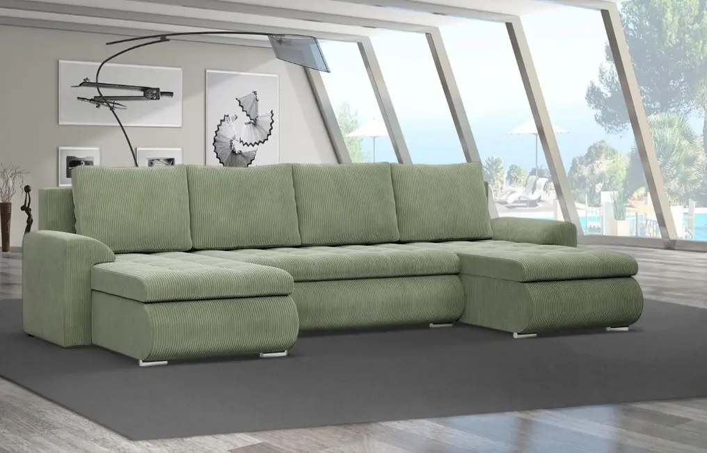Диван П-образный Magnifico Meble Foresta ULL Poso 047 (Olive)