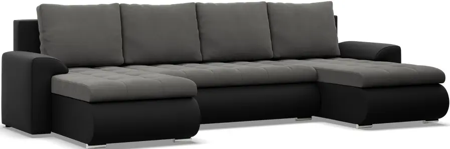 Canapea in forma de U Magnifico Meble Foresta ULL Trinity 15/Real 11 (Dark Grey/Black)