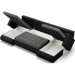 Canapea in forma de U Magnifico Meble Foresta ULL Trinity 15/Real 11 (Dark Grey/Black) Thumb