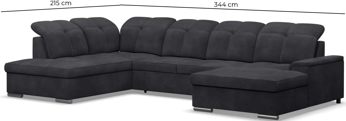 Canapea in forma de U Magnifico Meble Lord Premium Giulia 9714 Left (Dark Grey)