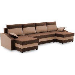 Диван П-образный Magnifico Meble Sparta Bonell Mikrofaza 20/Mikrofaza 05 (Brown/Beige) Thumb