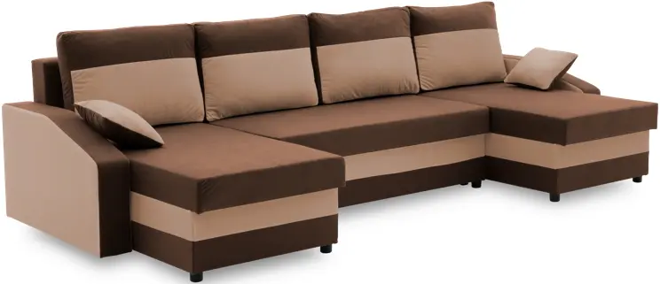 Диван П-образный Magnifico Meble Sparta Bonell Mikrofaza 20/Mikrofaza 05 (Brown/Beige)