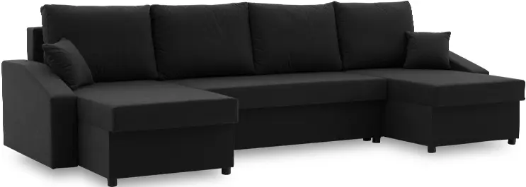 Canapea in forma de U Magnifico Meble Sparta Plus Mikrofaza 15 (Black)