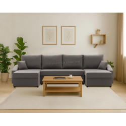 Canapea in forma de U Magnifico Meble Sparta Plus Mikrofaza 27 (Grey)