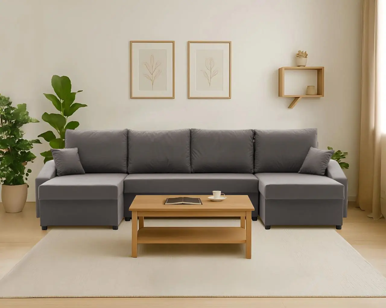 Canapea in forma de U Magnifico Meble Sparta Plus Mikrofaza 27 (Grey)