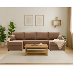 Canapea in forma de U Magnifico Meble Sparta Plus Mikrofaza 48 (Cappuccino)