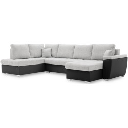 Canapea in forma de U Magnifico Meble Vegas 315/190 Lawa 09/Real 11 Left (Light Dark Grey/Black) Thumb