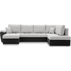 Canapea in forma de U Magnifico Meble Vegas 315/190 Lawa 09/Real 11 Right (Light Grey/Black) Thumb