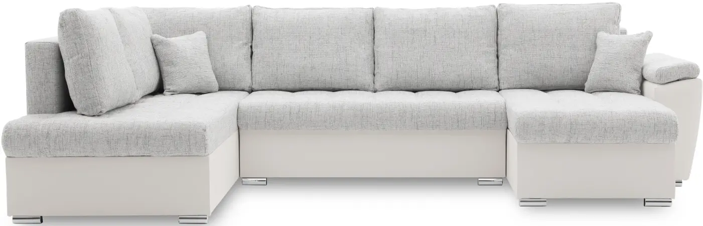 Canapea in forma de U Magnifico Meble Vegas 315/190 Lawa 09/Real 17 Left (Light Grey/White)