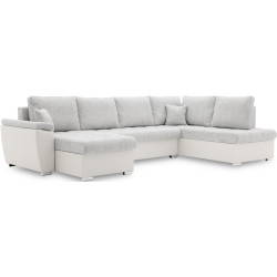 Canapea in forma de U Magnifico Meble Vegas 315/190 Lawa 09/Real 17 Right (Light Dark Grey/White) Thumb