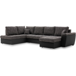 Canapea in forma de U Magnifico Meble Vegas 315/190 Lawa 17/Real 11 Left (Dark Grey/Black) Thumb