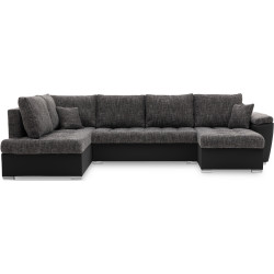 Canapea in forma de U Magnifico Meble Vegas 315/190 Lawa 17/Real 11 Left (Dark Grey/Black) Thumb