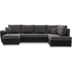 Canapea in forma de U Magnifico Meble Vegas 315/190 Lawa 17/Real 11 Right (Dark Grey/Black) Thumb