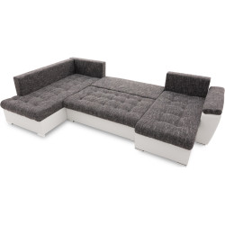 Canapea in forma de U Magnifico Meble Vegas 315/190 Lawa 17/Real 17 Left (Dark Grey/White) Thumb