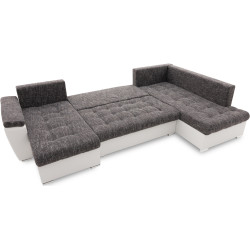 Canapea in forma de U Magnifico Meble Vegas 315/190 Lawa 17/Real 17 Right (Dark Grey/White) Thumb