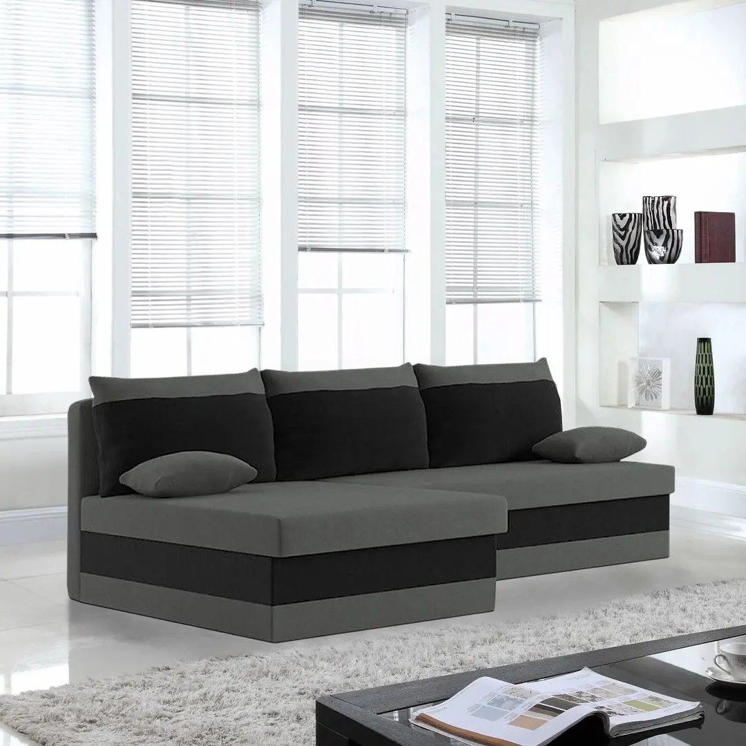 Canapea de colt Magnifico Deli Foam Left Mikro 27/Mikro 15 (Grey/Black)