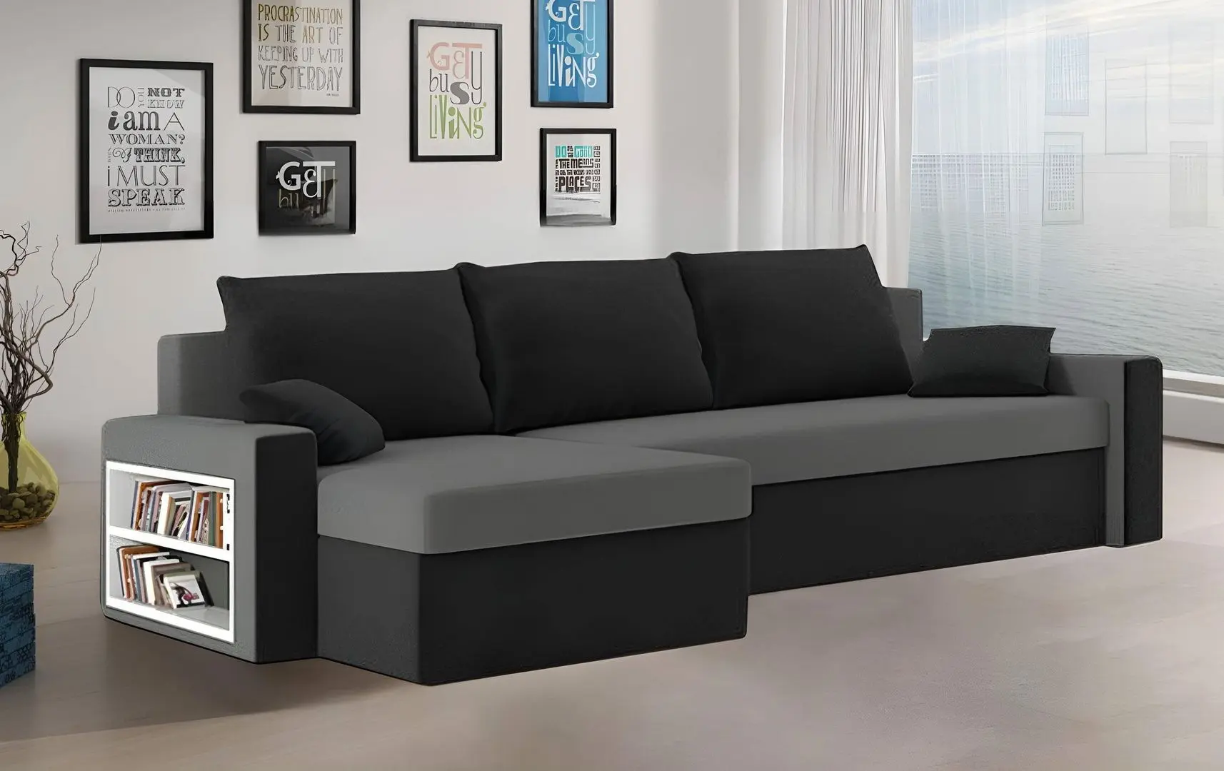 Canapea de colt Magnifico Drive Foam Mikro 27/Mikro 15 (Grey/Black)