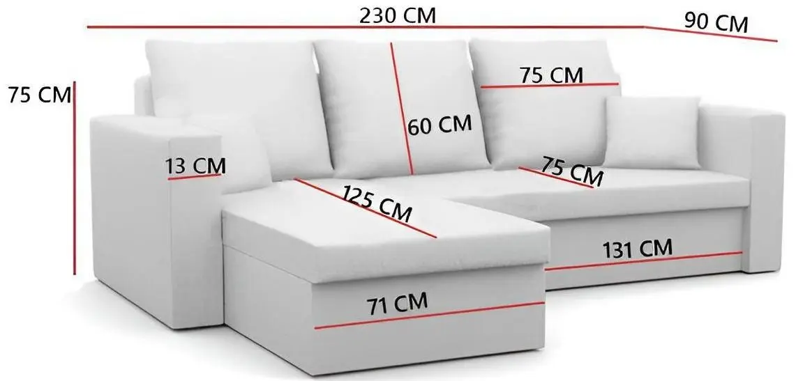 Диван угловой Magnifico Drive Foam Mikro 27/Mikro 31 (Grey/White) - 3