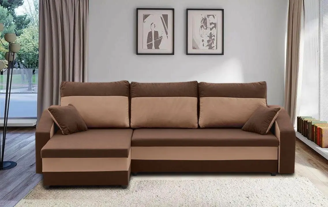 Canapea de colt Magnifico Hewlet Foam Mikro 20/Mikro 05 (Brown/Cappuccino)