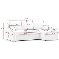 Canapea de colt Magnifico Hewlet Foam Mikro 27/Mikro 31 (Grey/White) Thumb