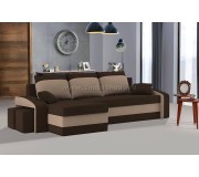 Диван угловой Magnifico Hewlet Foam Pouffe Left Mikro 20/Mikro 05 (Brown/Cappuccino)