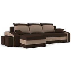 Canapea de colt Magnifico Hewlet Foam Pouffe Left Mikro 20/Mikro 05 (Brown/Cappuccino) Thumb