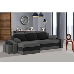 Canapea de colt Magnifico Hewlet Foam Pouffe Left Mikro 27/Mikro 15 (Grey/Black)
