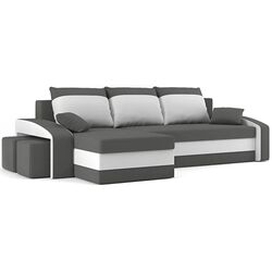 Canapea de colt Magnifico Hewlet Foam Pouffe Left Mikro 27/Mikro 31 (Grey/White) Thumb